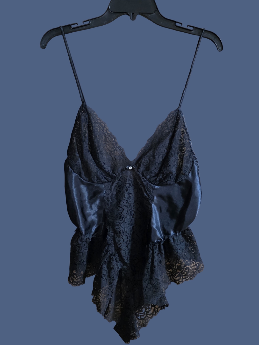 Vandemere Vintage Black Lace Sheer Bodysuit